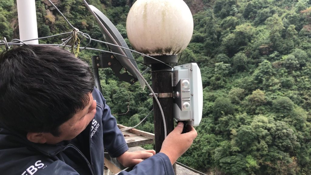 man setting up ruckus in nepal