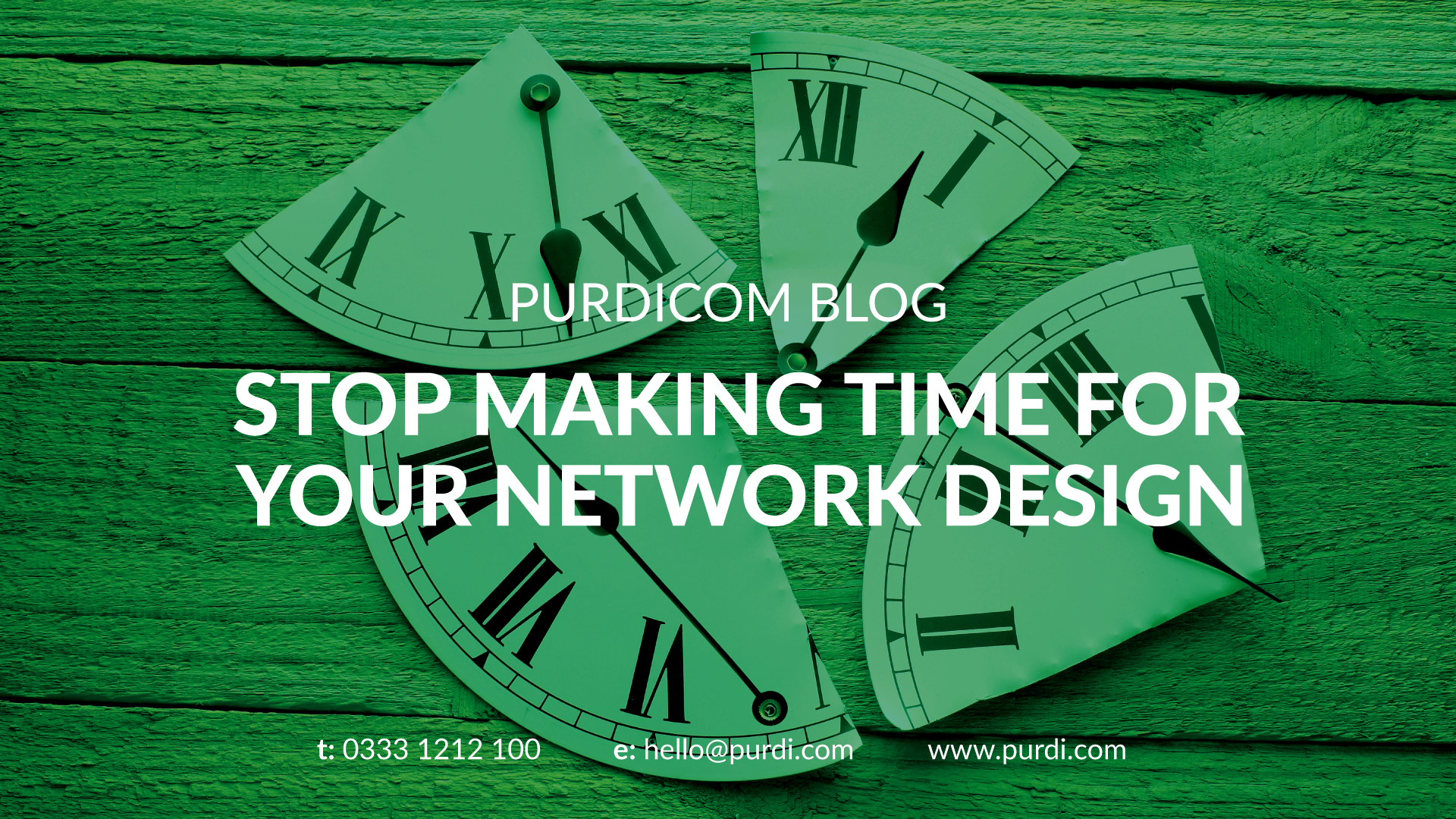 stop making time for your network design