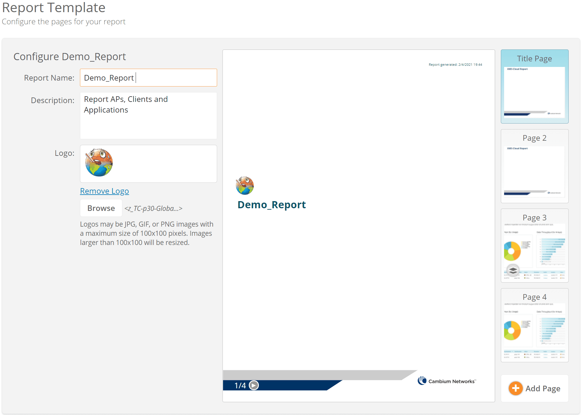 Cambium XMS Cloud Creating Reports 4