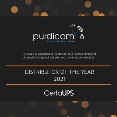Certa UPS Distributor of the Year 2021 Certa UPS Distributor of the Year 2021