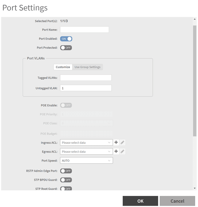 Ruckus SmartZone Port Settings