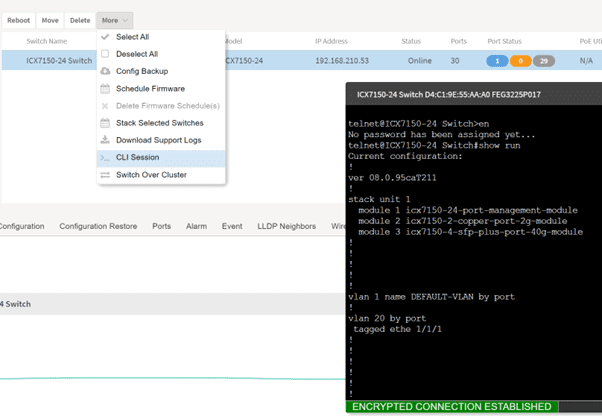 Ruckus SmartZone - CLI Session