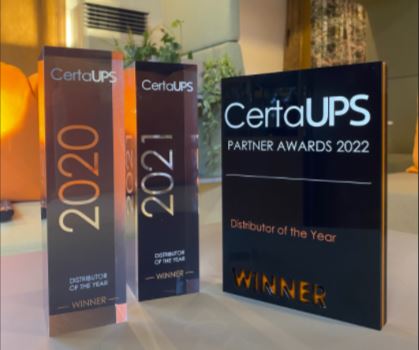 CertaUPS - Purdicom Distributor & Sales Person of the Year Award 2022