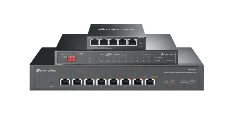 TP-Link Unmanaged Switches 10Gbps 2.5Gbps Fast Ethernet PoE