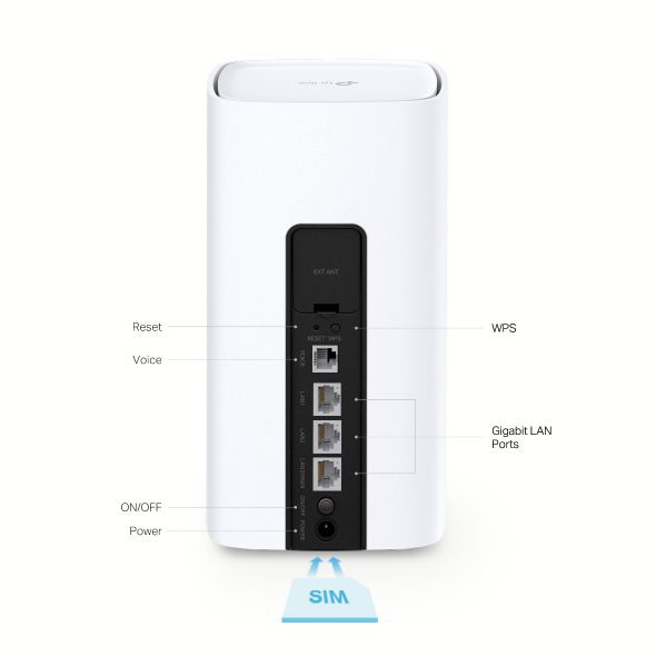 TP Link Aginet 4G 5G Router MX515V (back)