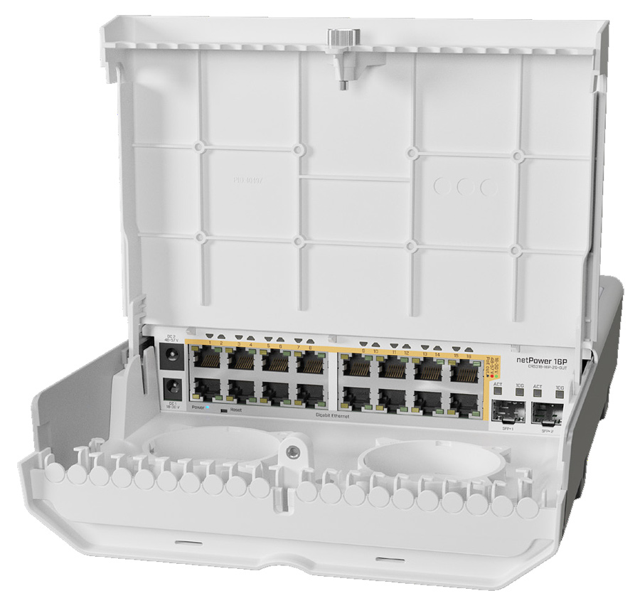 MikroTik Netpower 16P Pole Mount Network/Ethernet Switches