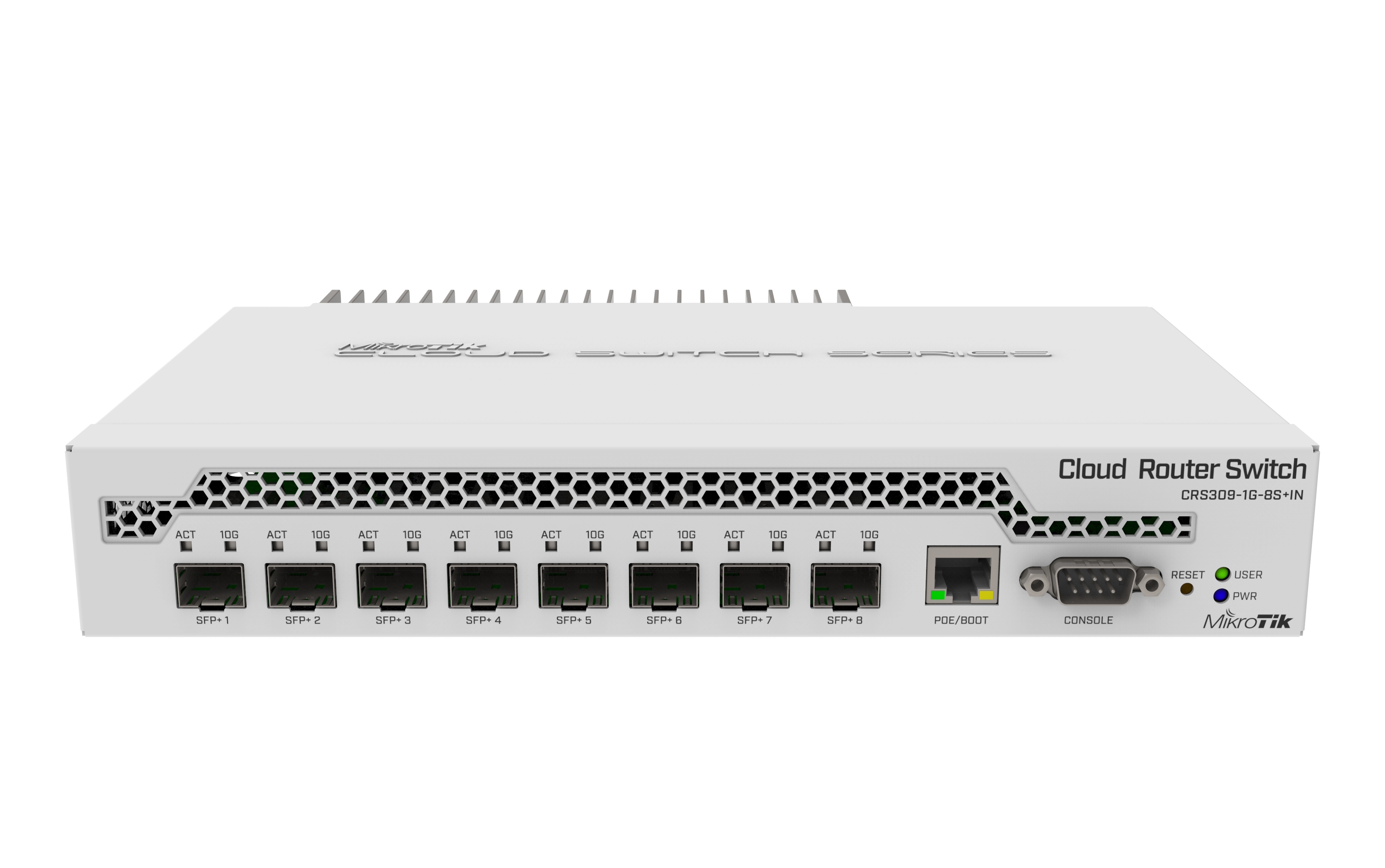 MikroTik Cloud Router Networking Switches CRS309-1G-8S+IN (front)