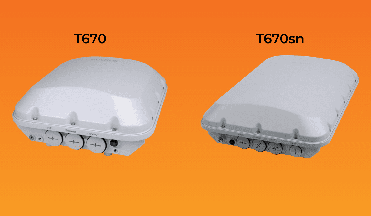 Ruckus T670 and T670sn Outdoor Access Points for the most demanding outdoor deployments RUCKUS T670 and T670sn oudoor access points (APs) with WiFi 7, MLO and a 5Gbps uplink - providing the ultimate in connectivity and scalability for demanding high-density outdoor deployments.